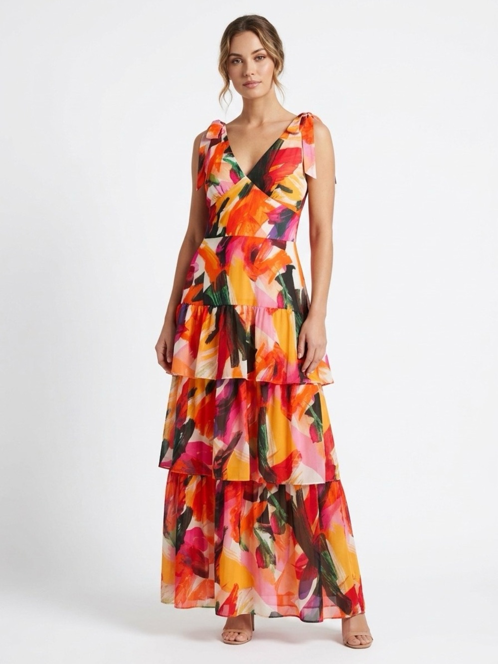 Julia Jordan Tired Maxi Dress. Sz 12 wedding guest Occasion Vacation office wear